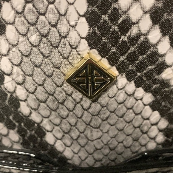 Antonio Melani Snakeskin Leather Briefcase Portfolio Laptop Case Bag Attache - Picture 2 of 12